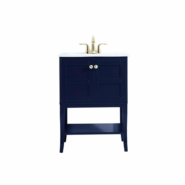 Elegant Decor 24 x 34 in. Bathroom Vanity, Blue VF2100BL